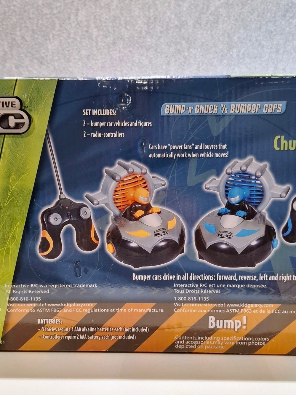 Bump n' Chuck 2-Pack Bumper Cars - Silver & Orange - Picture 2 of 11